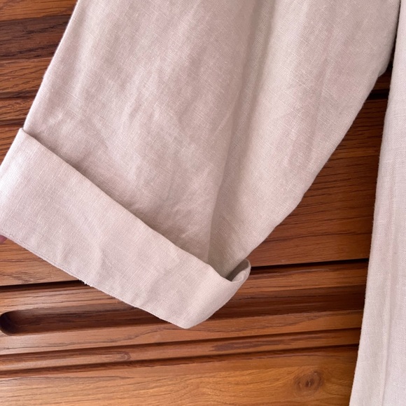 Flax Linen tunic with belt Large Sag Harbor - Picture 6 of 7